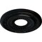 Ekena Millwork Lauren Ceiling Medallion (Fits Canopies up to 6 1/4"), 20 5/8"OD x 6 1/4"ID x 1 3/8"P, Jet Black CM20LNBLF - alternate 3
